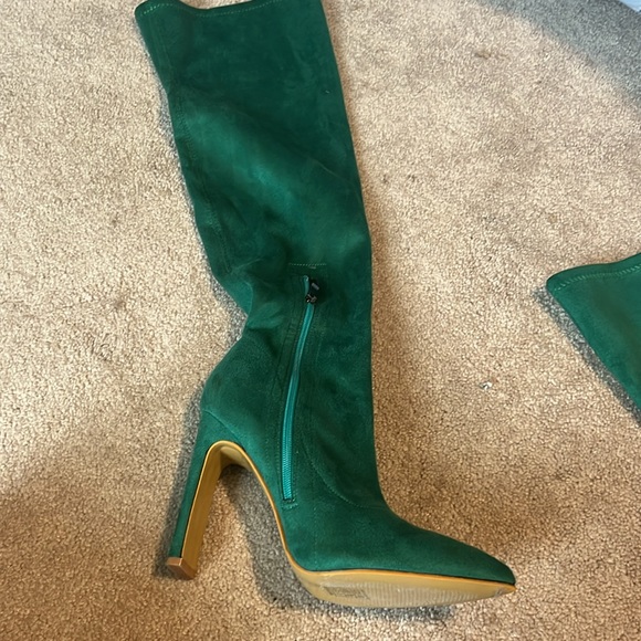 Green Knee High Boots - Picture 3 of 8